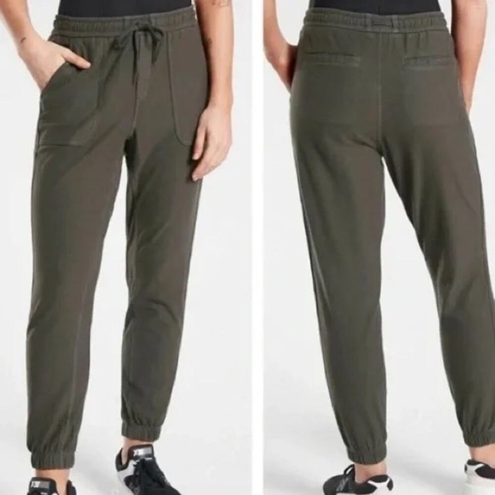 Athleta Farallon Jogger Pants Womens Size 26 Elastic Waist Gray Comfy